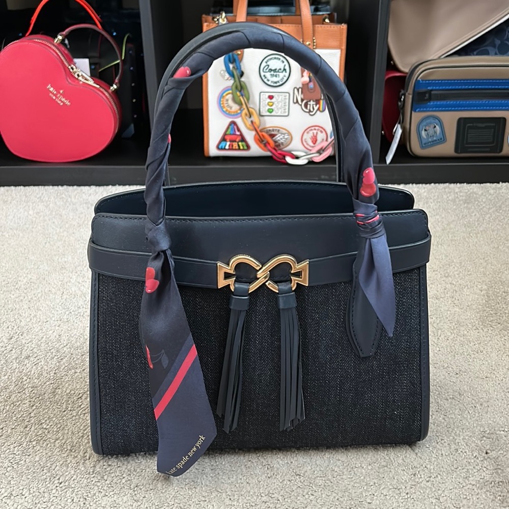 Kate Spade Toujours Medium satchel in Denim, EUC